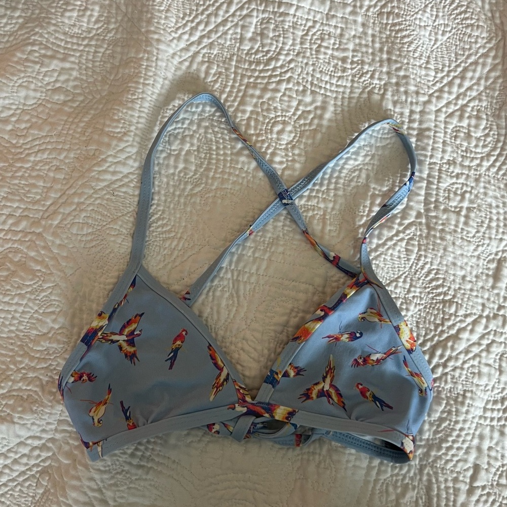 RARE Discontinued Jolyn triangle swimsuit top with bird pattern